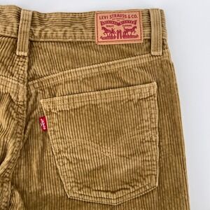 Levis Tan Brown Corduroy Straight Leg Pants Mens W28 L30